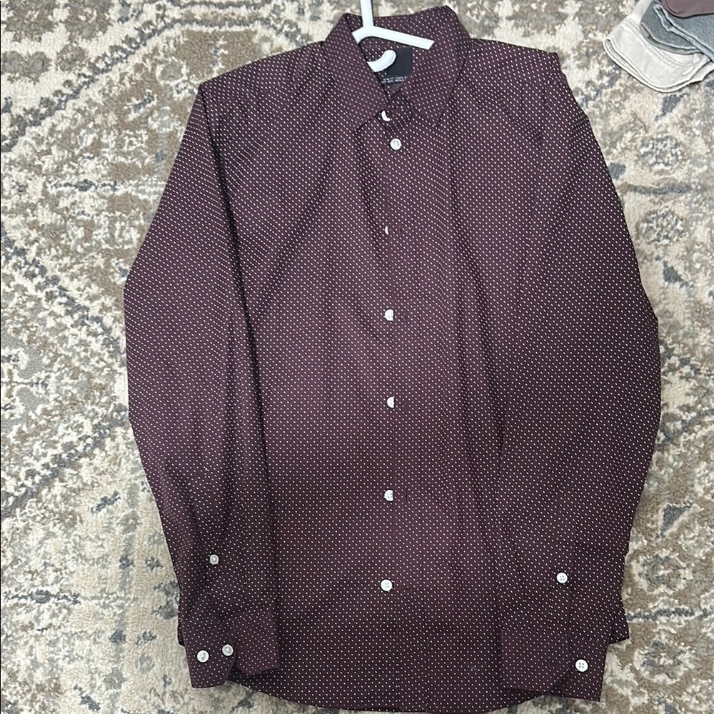 H&M Red Dress Shirt Slim Fit